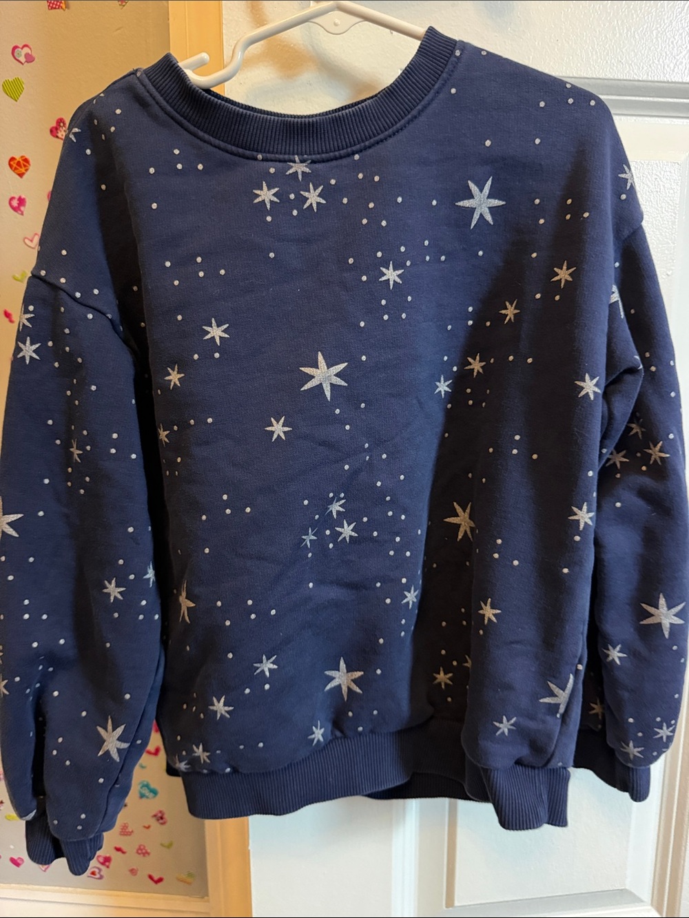 Hanna Andersson Navy Star Print Kids Sweatshirt